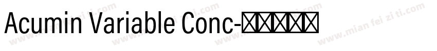 Acumin Variable Conc字体转换